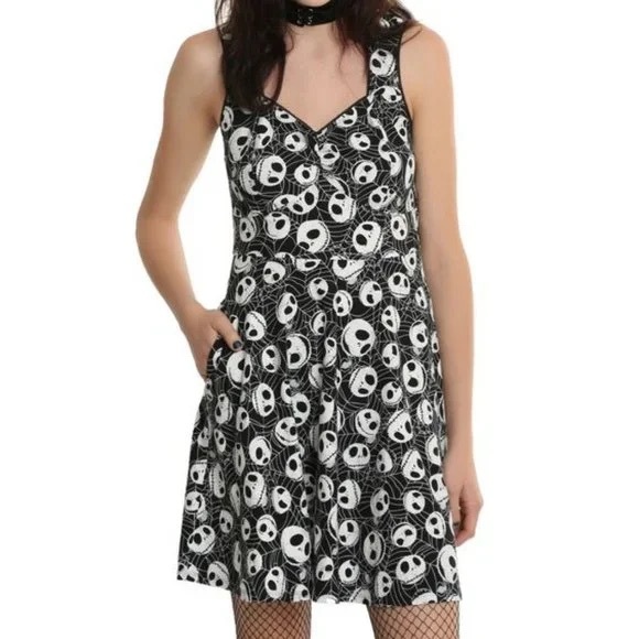 Hot Topic Dresses & Skirts - Hot Topic Jack Skellington Open-Back Dress with Pockets